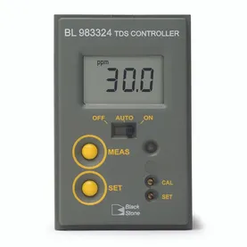 TDS Mini Controller; range: 0.0 to 49.9 mg/L (ppm), dosing relay: contact closed, 12VDC