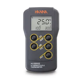 2-channel, K-type thermocouple thermometer, Range: -50.0 to 199.9°C and 200 to 1350°C; -58.0