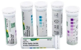 Peracetic Acid Test Method: colorimetric with test strips 20 - 160 mg/l MQuant™