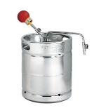 Withdrawal system for solvents with manual pressure build-up for 10 l and 30 l stainless steel